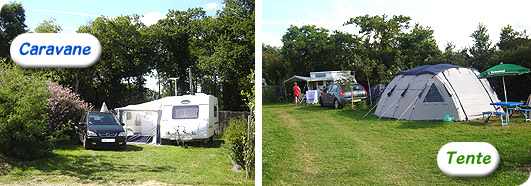 Camping caravane, tente, golfe du morbihan 56