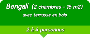 bungalow toile 2 à 4 personnes