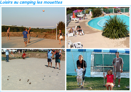 Loisirs au camping les Mouettes Golfe du morbihan 56