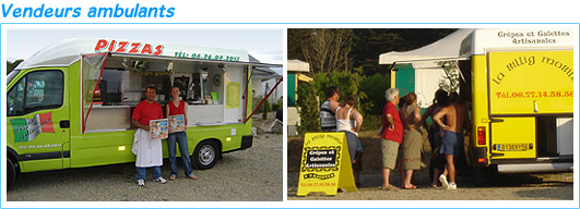 Vendeurs ambulants camping les Mouettes Sarzeau 56